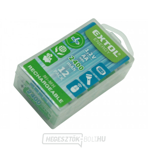 Újratölthető elemek, 12db, AA (HR6), 1,2V, 2400mAh, NiMh Újratölthető elemek, 12db, AA (HR6), 1,2V, 2400mAh, NiMh gallery main image