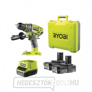 Ryobi R18PD7-220B akkumulátoros 18 V-os ütvefúró 2x 2Ah akkumulátor töltő EGY  gallery main image