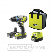 Ryobi R18DDBL-220S 18V akkumulátoros fúró-csavarozó 2x 2.0 Ah akkumulátor töltő EGY  gallery main image