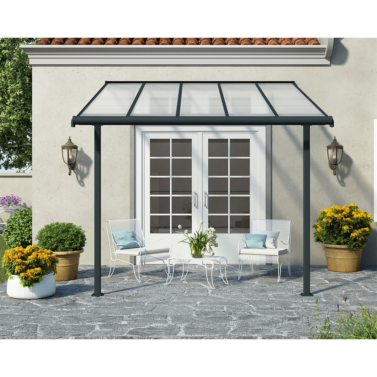 Palram Sierra 3000 antracit 3 x 3 alumínium (előregyártott) pergola (antracit) Előnézet 
