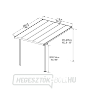 Palram Sierra 3000 antracit 3 x 3 alumínium (előregyártott) pergola (antracit) Előnézet 