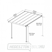 Palram Sierra 3000 fehér 3 x 3 alumínium (előregyártott) pergola (fehér) náhled