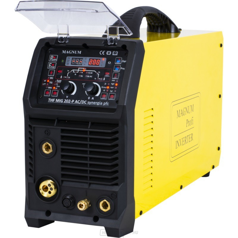 Hegesztő inverter TIG MIG 202 P AC/DC PFC Synergy, TIG és MIG fáklyával és ingyenes MMA kábelekkel