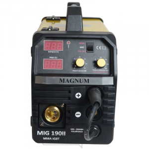 MIG 190 II MMA 200 A 60%-os inverteres hegesztő félautomata MIG/MAG/MMA TIG Lift 230 V-os kábelek