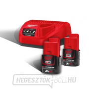 Milwaukee M12 NRG-302 akkumulátor és töltő készlet gallery main image