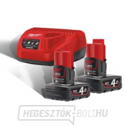 Milwaukee M12 NRG-402 akkumulátor és töltő készlet gallery main image