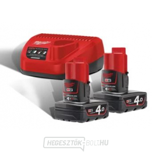 Milwaukee M12 NRG-402 akkumulátor és töltő készlet