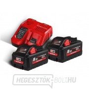 Milwaukee M18 HNRG-802 akkumulátor és töltő készlet gallery main image