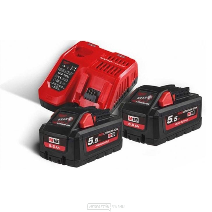 Milwaukee M18 HNRG-552 akkumulátor és töltő készlet