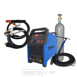 Sherman hegesztő inverter DIGITIG 200GD AC/DC impulzus + pisztoly + kábelek + szelep + argonpalack gallery main image