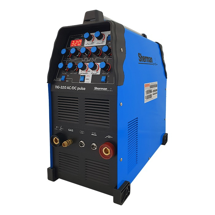Sherman hegesztő inverter TIG 320 AC/DC impulzus + T-18/4m-es égő + szelep + teli argonpalack