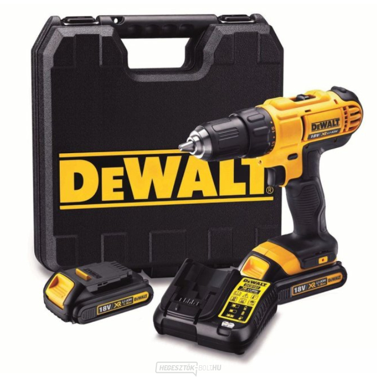 Akkus fúró/csavarhúzó 18V DEWALT DCD771C2 + 2x 1.3AH akkumulátor + töltő + tok