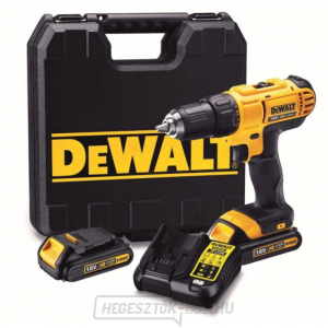 Akkus fúró/csavarhúzó 18V DEWALT DCD771C2 + 2x 1.3AH akkumulátor + töltő + tok