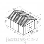 Palram bővítő modul 11x4,1 a Yukon 11 sorozatú házakhoz (antracit)  Előnézet 