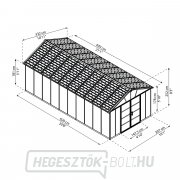 Palram bővítő modul 11x4,1 a Yukon 11 sorozatú házakhoz (antracit)  náhled