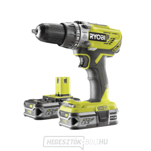 Ryobi R18PD3-225S akkumulátoros 18 V-os fúrógép 2x akkumulátorok 2,5 Ah töltő ONE 