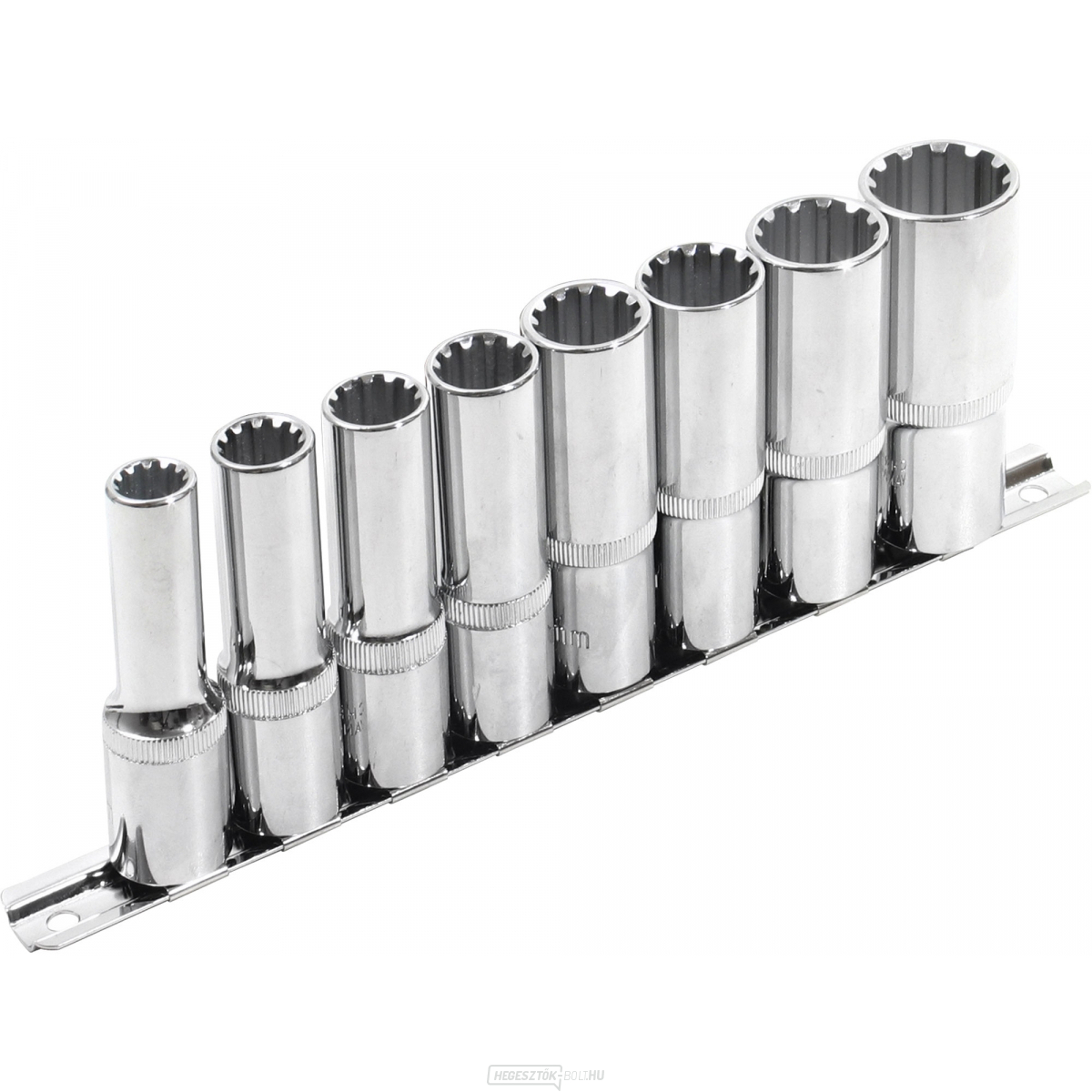 Hosszabbított dugókulcsok, MULTI-LOCK, 8 darabos készlet, 1/2", CrV