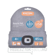 Sapka fejlámpával 45lm, újratölthető, USB, szürke, univerzális méretű náhled