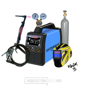 Kürtőgép KITin 170 TIG LA RS + kábelek 25/5m + sisak + TIG pisztoly + szelep + teli ARGON palack Kürtőgép KITin 170 TIG LA RS + kábelek 25/5m + sisak + TIG pisztoly + szelep + teli ARGON palack gallery main image