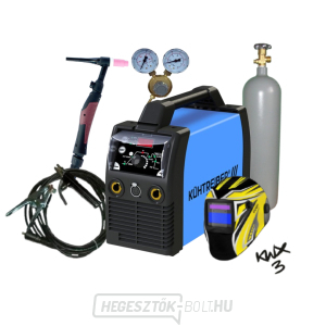 Kürtőgép KITin 190 TIG LA RS + kábelek 25/5m + sisak + TIG pisztoly + szelep + teli ARGON palack Kürtőgép KITin 190 TIG LA RS + kábelek 25/5m + sisak + TIG pisztoly + szelep + teli ARGON palack gallery main image