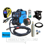 Sherman Welding Inverter MIG 180FL + Zseblámpa + kábelek + burkolat + redukáló szelep + kocsi + huzal + spray + CO2... Sherman Welding Inverter MIG 180FL + Zseblámpa + kábelek + burkolat + redukáló szelep + kocsi + huzal + spray + CO2... gallery main image