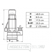 MERÜLŐ VÍZSZIVATTYÚ EXTOL PREMIUM 750W Előnézet 