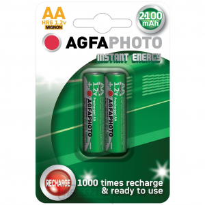 AgfaPhoto előtöltött akkumulátor AA, 2100mAh, 2db gallery main image