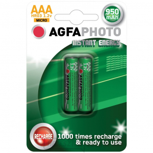 AgfaPhoto előtöltött AAA akkumulátor, 950mAh, 2db gallery main image