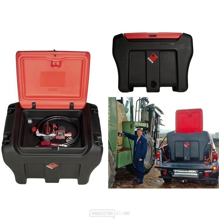 Mobil dízel- és LTO-tartály 450 l-es tartály 12 V-os elektromos szivattyúval PRESSOL mobiMASTER 26 430