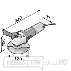 Flex sarokcsiszoló fékkel 125mm LB17-11 1700W Előnézet 