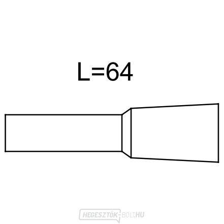 7. számú kerámia fúvóka 11,2x64 mm (42,0300,1123)