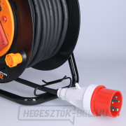 Solight hosszabbító kábel dobon, 3 aljzat, 400V 230V, 25m gumikábel 3x1,5mm2, IP44 náhled