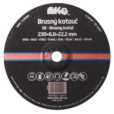 Csiszolókorong fémhez 230x6x22,2 mm