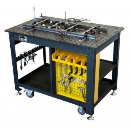Hegesztőasztal TD Rhino Cart 1200x750x910 mm 66 db-os hegesztőasztallal