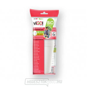 viGO! BIO papírpohár fehér 250 ml,,, laminált PLA,, 6 db... viGO! BIO papírpohár fehér 250 ml,,, laminált PLA,, 6 db... gallery main image