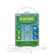 Újratölthető elemek, 12db, AAA (HR03), 1,2V, 1000mAh, NiMh Előnézet 