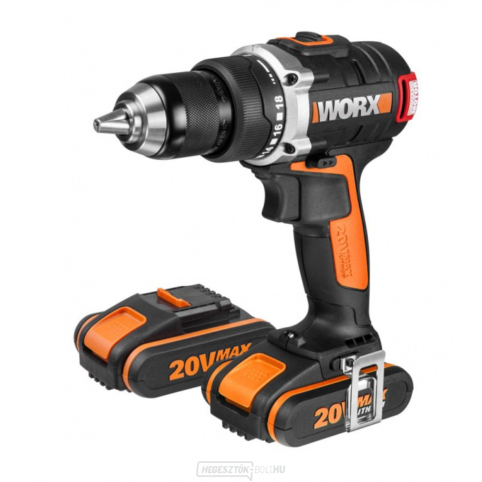 Akkus fúrócsavarhúzó WORX Orange WX175 - Li-Ion 20V 2*2.0 Ah, 1 óra