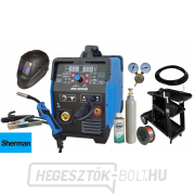 Sherman MIG 200 HD + kábelek + Fáklya + huzal + spray + Hegesztöpajzs + kocsi + szelep + Tele CO2 palack gallery main image