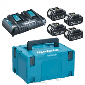 MAKITA készlet 4x akkumulátorok, dupla töltő és systainer gallery main image