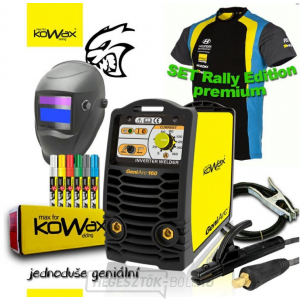 KOWAX® GeniArc®160 MMA/TIG hegesztő inverter RALLY EDITION SET III - 3 kábel Kukla elektródák 2.5mm/2.5kg póló gallery main image
