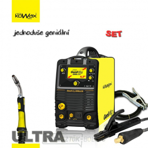 KOWAX GeniMig 250LCD 4,3 hegesztő inverter MIG/MAG/MMA/TIG kábelek hegesztőfáklya