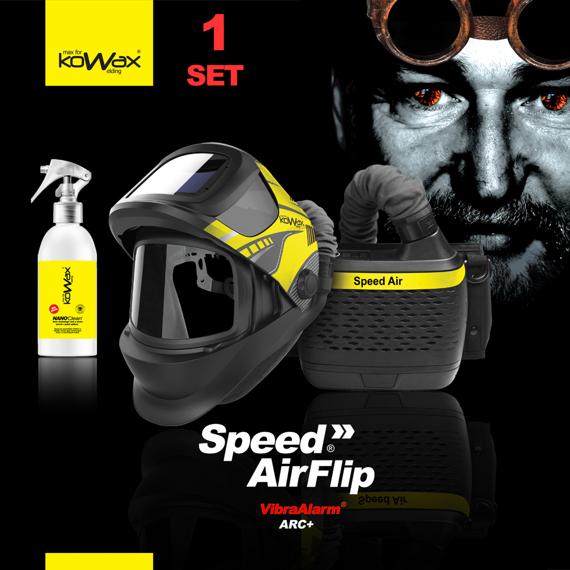KOWAX Filter szellőztető egység Speed Air FLIP + páraelszívó + KOWAX FLIP ARC + páraelszívó tisztító
