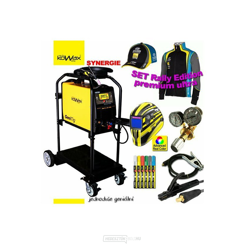 KOWAX GENITIG AC/DC 315W LCD 5 HEGESZTŐ INVERTERES TIG/MMA + PISZTOLY + HEGESZTŐHEGESZTŐ FEJHÁZ + PIROS. SZELEP+ALVÁZ+GENIFIX+PULÓVER