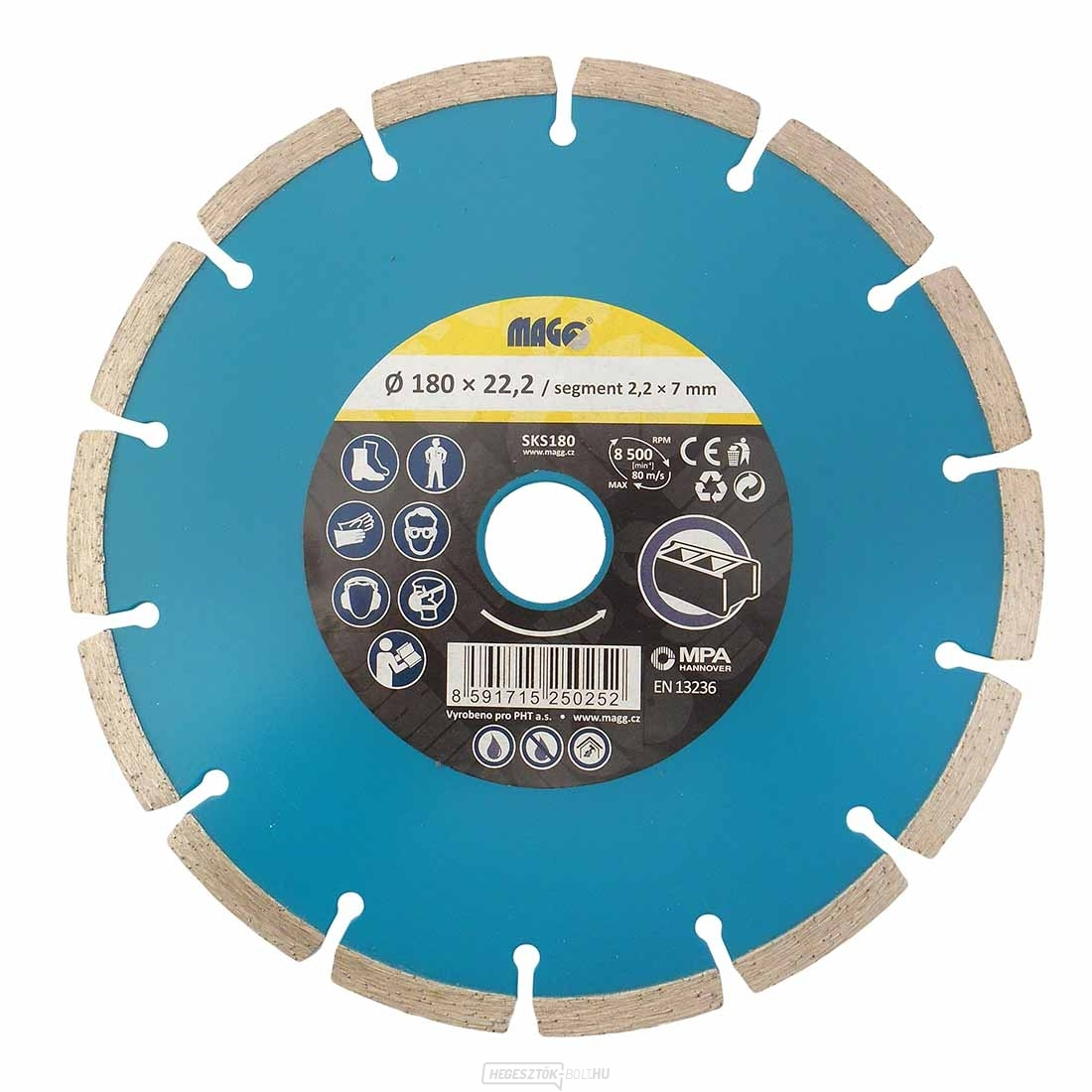 Szuper gyémánt szegmens tárcsa 180x22,2mm