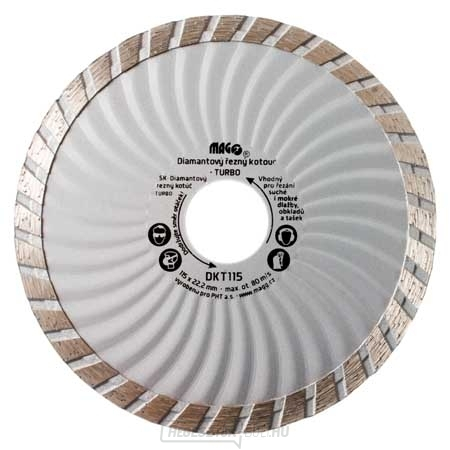 TURBO 115x22,2mm gyémántkerék 