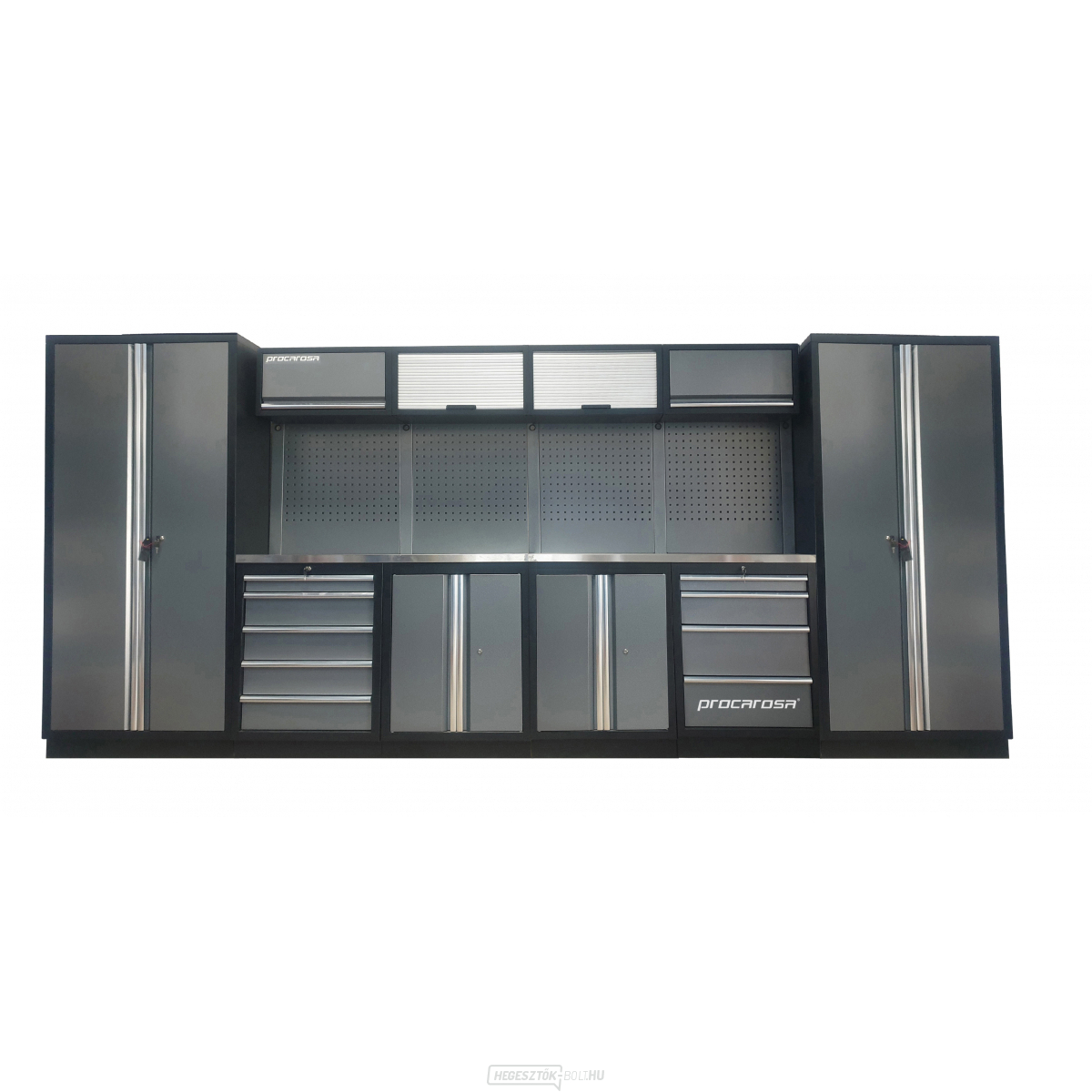 PROCAROSA PROFESSIONAL XXL-2 MUNKABÚTOR ÖSSZETÉTEL Munkalap: rozsdamentes acél, Súly: 417,1 kg