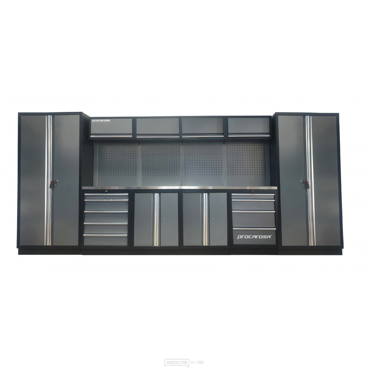 PROCAROSA PROFESSIONAL XXL-3 MUNKÁSBÚTOR ÖSSZETÉTEL Munkalap: rozsdamentes acél, Súly: 420,3 kg