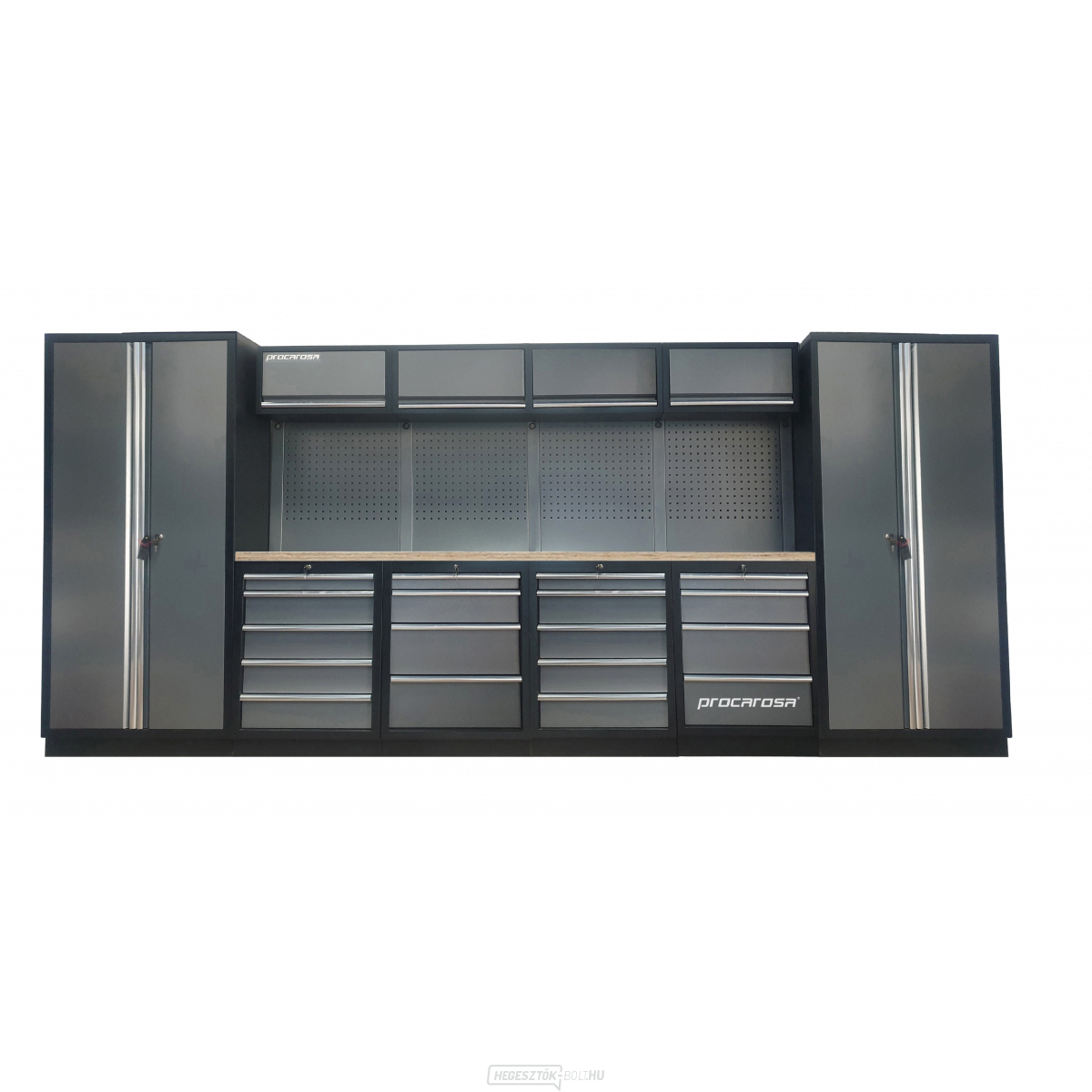 PROCAROSA PROFESSIONAL XXL-7 MUNKÁSBÚTOR ÖSSZESÍTÉSE Munkalap: fa, Súly: 439,8 kg