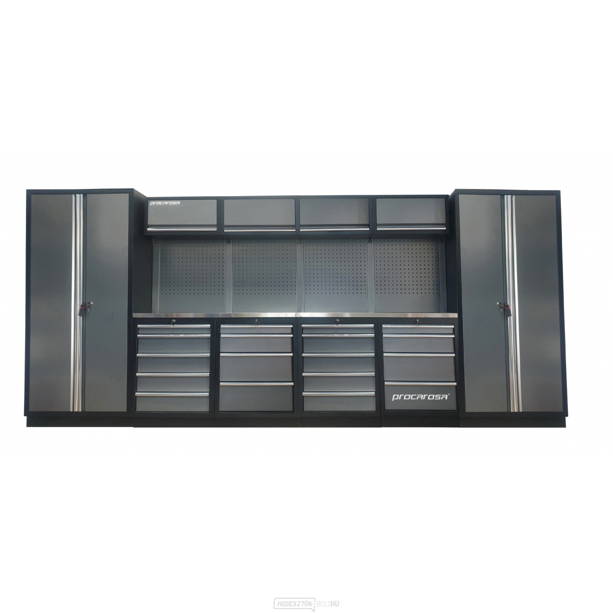 PROCAROSA PROFESSIONAL XXL-7 MUNKÁSBÚTOR ÖSSZETÉTEL Munkalap: rozsdamentes acél, Súly: 455,8 kg