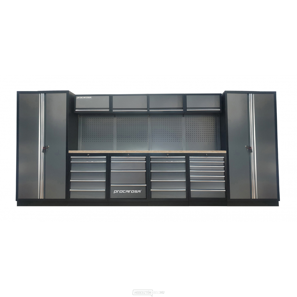PROCAROSA PROFESSIONAL XXL-8 MUNKÁSBÚTOR ÖSSZESÍTÉSE Munkalap: fa, Súly: 449,1 kg